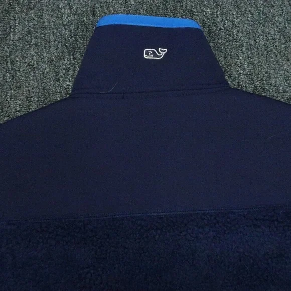 Vineyard Vines Vest Mens Small Blue Full Zip Pockets‎ Fleece - Picture 5 of 9